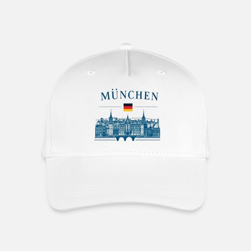München Skyline: Bayern Souvenir Design - Kinder Bio Basecap - Weiß