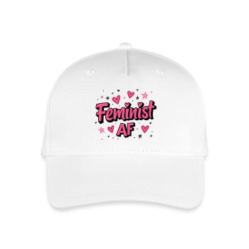 Feminist AF Statement Saying Sayings - Organic Kids’ Baseball Cap - white - Front
