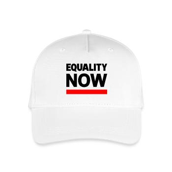 EQUALITY NOW Statement Slogan - Organic Kids’ Baseball Cap - white - Front