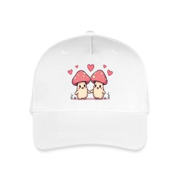Verliebte Pilze - Kinder Bio Basecap - Weiß - Vorne