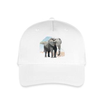 Eléphant géométrique de style savane - Casquette de baseball bio Enfant - blanc - Devant
