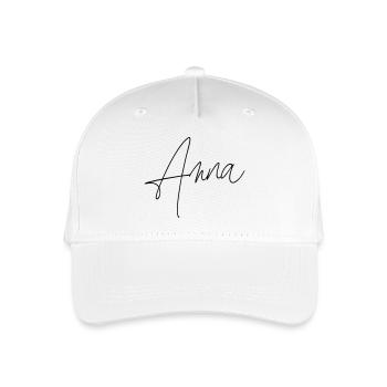 anna / handschrift design - Kinder Bio Basecap - Weiß - Vorne