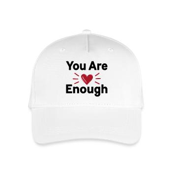 You Are Enough Self Love Statement - Organic Kids’ Baseball Cap - white - Front