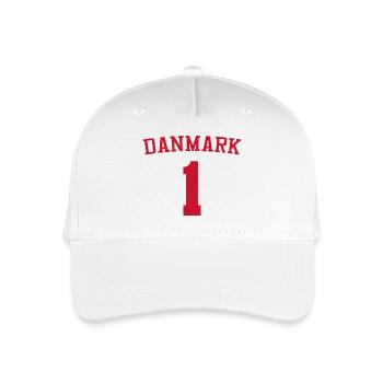 Dänemark 1 Sportart - Kinder Bio Basecap - Weiß - Vorne