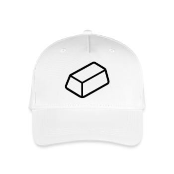 Gold Bar - Organic Kids’ Baseball Cap - white - Front