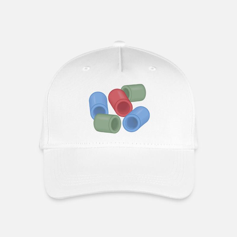 Abstrakte FarbKapseln Bügelperlen - Kinder Bio Basecap - Weiß