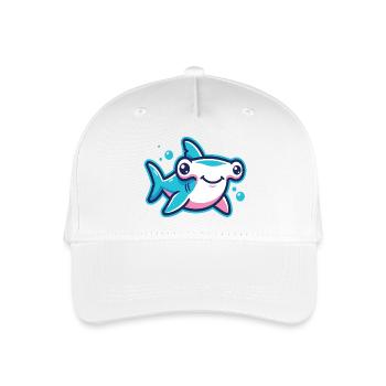 Motif de dessin animé mignon requin-marteau - Casquette de baseball bio Enfant - blanc - Devant