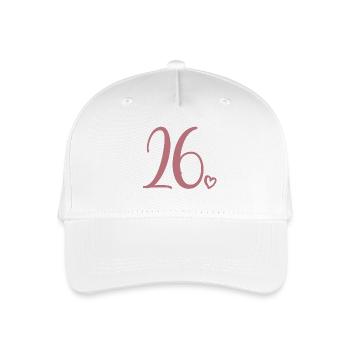 Süße Nummer 26, 26 Jahre alt, Geschenk zum 26. Geburtstag - Kinder Bio Basecap - Weiß - Vorne