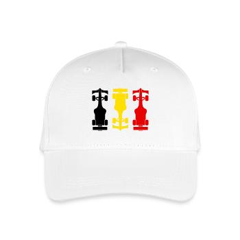 Formula Belgien Formel Racing Belgien Flagge - Kinder Bio Basecap - Weiß - Vorne