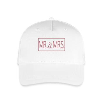 M. & Mme Couple marié Hommes & Femmes Cadeau de mariage - Casquette de baseball bio Enfant - blanc - Devant