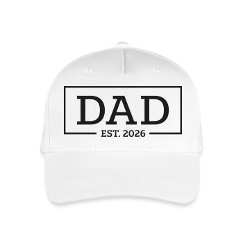 DAD Est. 2026 Logo - Organic Kids’ Baseball Cap - white - Front