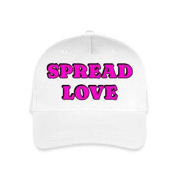 Spread Love Fette Typografie - Kinder Bio Basecap - Weiß - Vorne