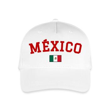 Drapeau du Mexique Rouge - Casquette de baseball bio Enfant - blanc - Devant