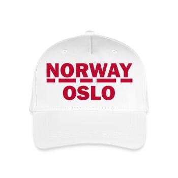Oslo Nordic Retro Typography Tee - Organic Kids’ Baseball Cap - white - Front