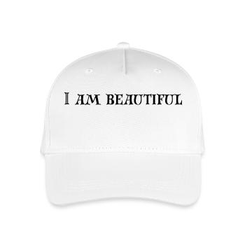 I am beautiful design show your beauty - Organic Kids’ Baseball Cap - white - Front