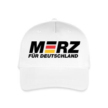 Merz für Deutschland - Kanzler - Kanzlerkandidat - Kinder Bio Basecap - Weiß - Vorne