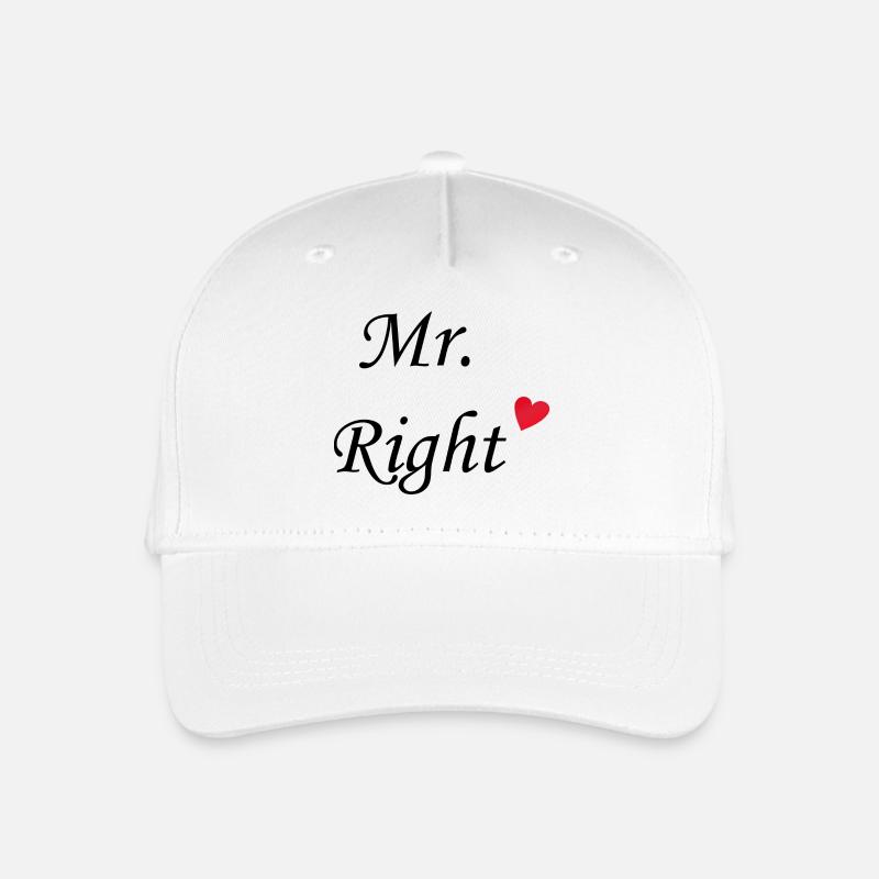 Mr. Right - Kinder Bio Basecap - Weiß