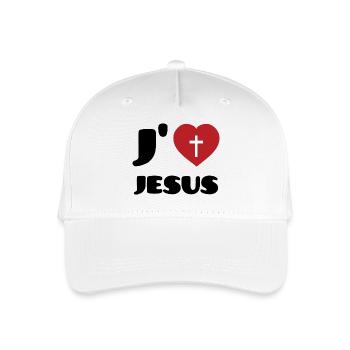 ich liebe Jesus - Kinder Bio Basecap - Weiß - Vorne