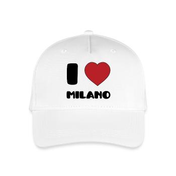 I Love Milano - Kinder Bio Basecap - Weiß - Vorne