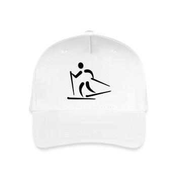Cross-country skiing - Organic Kids’ Baseball Cap - white - Front