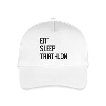Manger. Dormir. Triathlon. - Casquette de baseball bio Enfant - blanc - Devant
