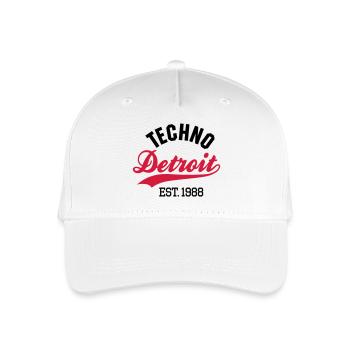 Techno Detroit est.1988 - Kinder Bio Basecap - Weiß - Vorne