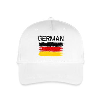 German Flag Brushstroke - Organic Kids’ Baseball Cap - white - Front