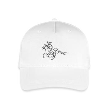 Reiterin schwarz - Kinder Bio Basecap - Weiß - Vorne
