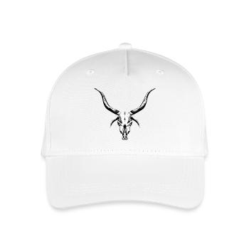 Mysterious Cattle Skull - Organic Kids’ Baseball Cap - white - Front