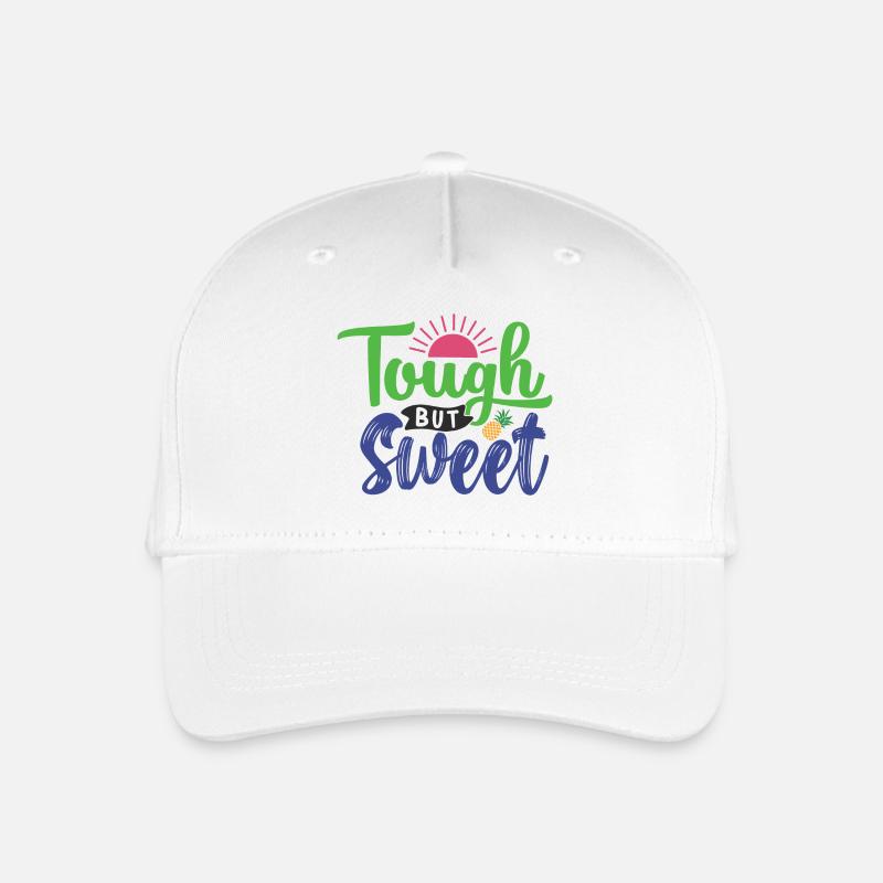 Tough und süß - Kinder Bio Basecap - Weiß
