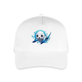 Scellé | Un bébé phoque dans la mer - Casquette de baseball bio Enfant - blanc - Devant