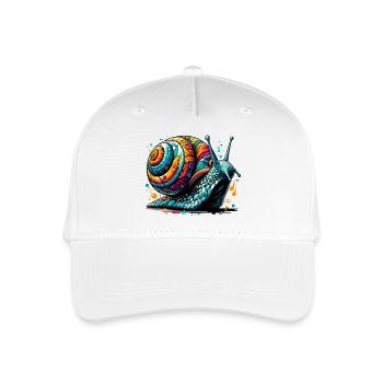 Schnecke - Kinder Bio Basecap - Weiß - Vorne