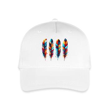 Feathers - Organic Kids’ Baseball Cap - white - Front