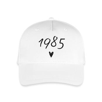 1985 Herzgeburtstag - Kinder Bio Basecap - Weiß - Vorne
