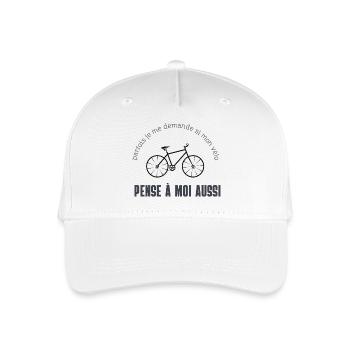 Sometimes I wonder if my bike gift t-shirt - Organic Kids’ Baseball Cap - white - Front