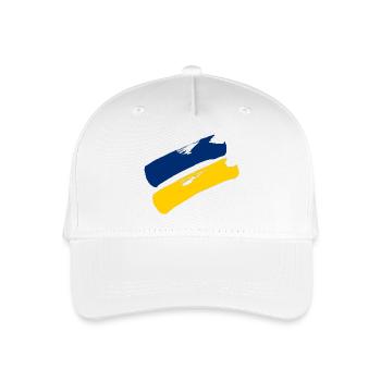 Lower Austria Flag - Brush Stripes - Organic Kids’ Baseball Cap - white - Front