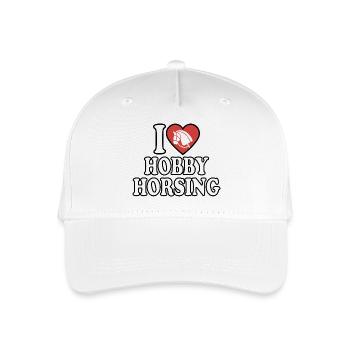 I Love Hobby Horsing - Herz - Hobby - Kinder Bio Basecap - Weiß - Vorne
