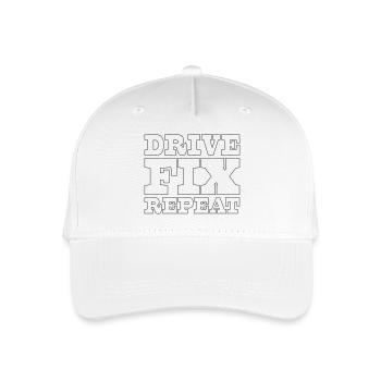45 Drive Fix Repeat - Organic Kids’ Baseball Cap - white - Front