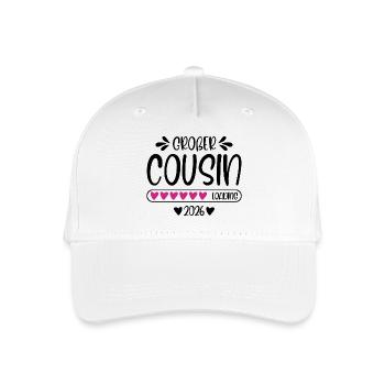 Großer Cousin 2026 - Kinder Bio Basecap - Weiß - Vorne