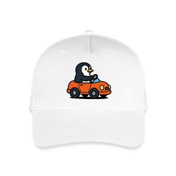 Penguin Car - Organic Kids’ Baseball Cap - white - Front