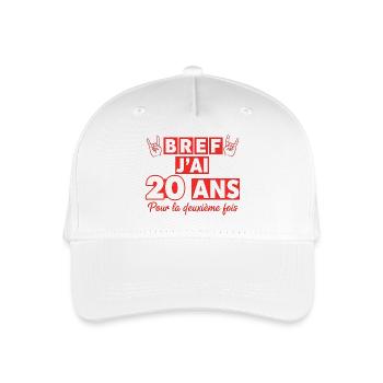 Wie auch immer, ich habe zum zweiten Mal einen 19-Jährigen - Kinder Bio Basecap - Weiß - Vorne