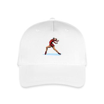 Eiskunstlauf Tänzerin Illustration - Kinder Bio Basecap - Weiß - Vorne