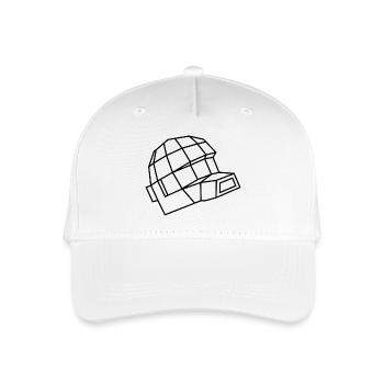 Daft Helm – Electro, Dance & Robot Style - Kinder Bio Basecap - Weiß - Vorne