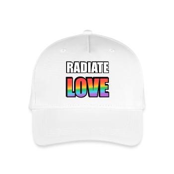 Radiate Love Rainbow - Organic Kids’ Baseball Cap - white - Front