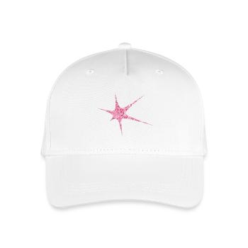 Paillettes roses Starburst Sparkle - Casquette de baseball bio Enfant - blanc - Devant