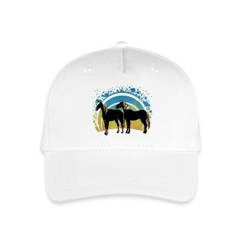 Chevaux - Casquette de baseball bio Enfant - blanc - Devant