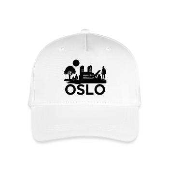 oslo silhouette wahrzeichen - Kinder Bio Basecap - Weiß - Vorne
