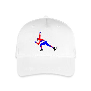 speed skating - Organic Kids’ Baseball Cap - white - Front
