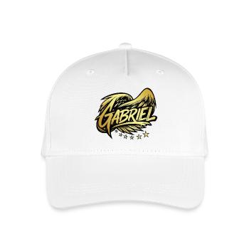 Gabriel Gold Lettering | Celestial Archangel - Organic Kids’ Baseball Cap - white - Front