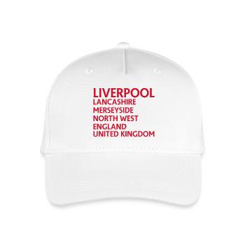 Liverpool – England Lyrics Design - Organic Kids’ Baseball Cap - white - Front